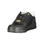Black Polyurethane Women Sneaker