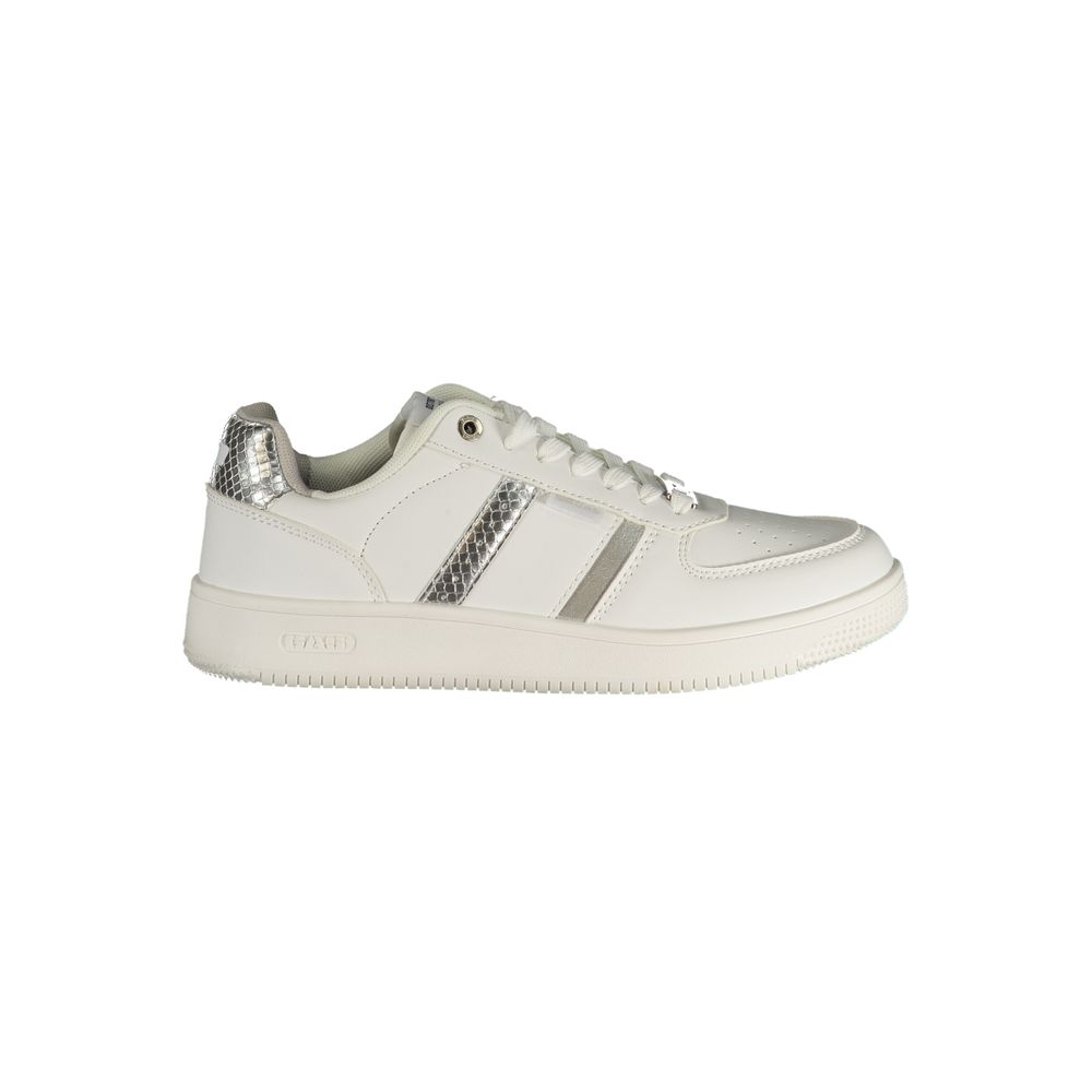 White Polyurethane Women's Sneaker