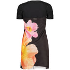 Schwarzes Baumwollkleid für Damen