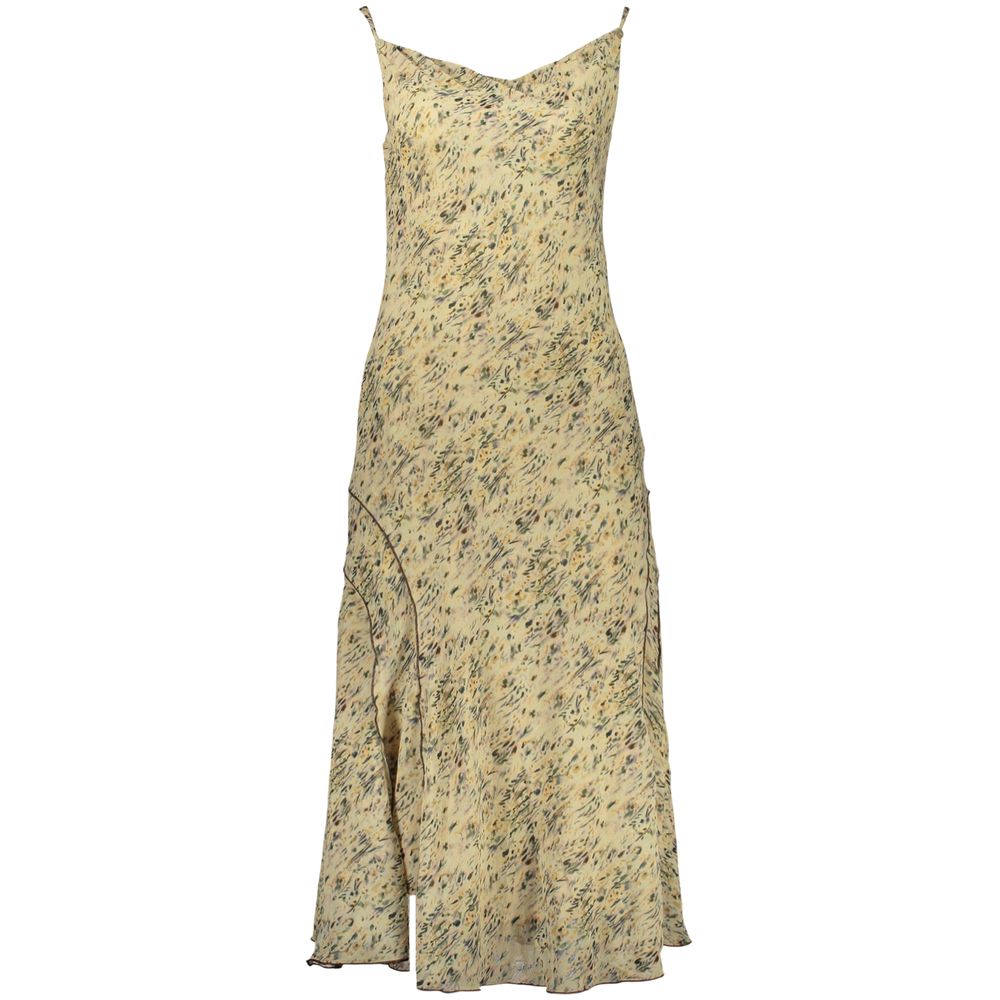 Beiges Polyester-Kleid für Damen
