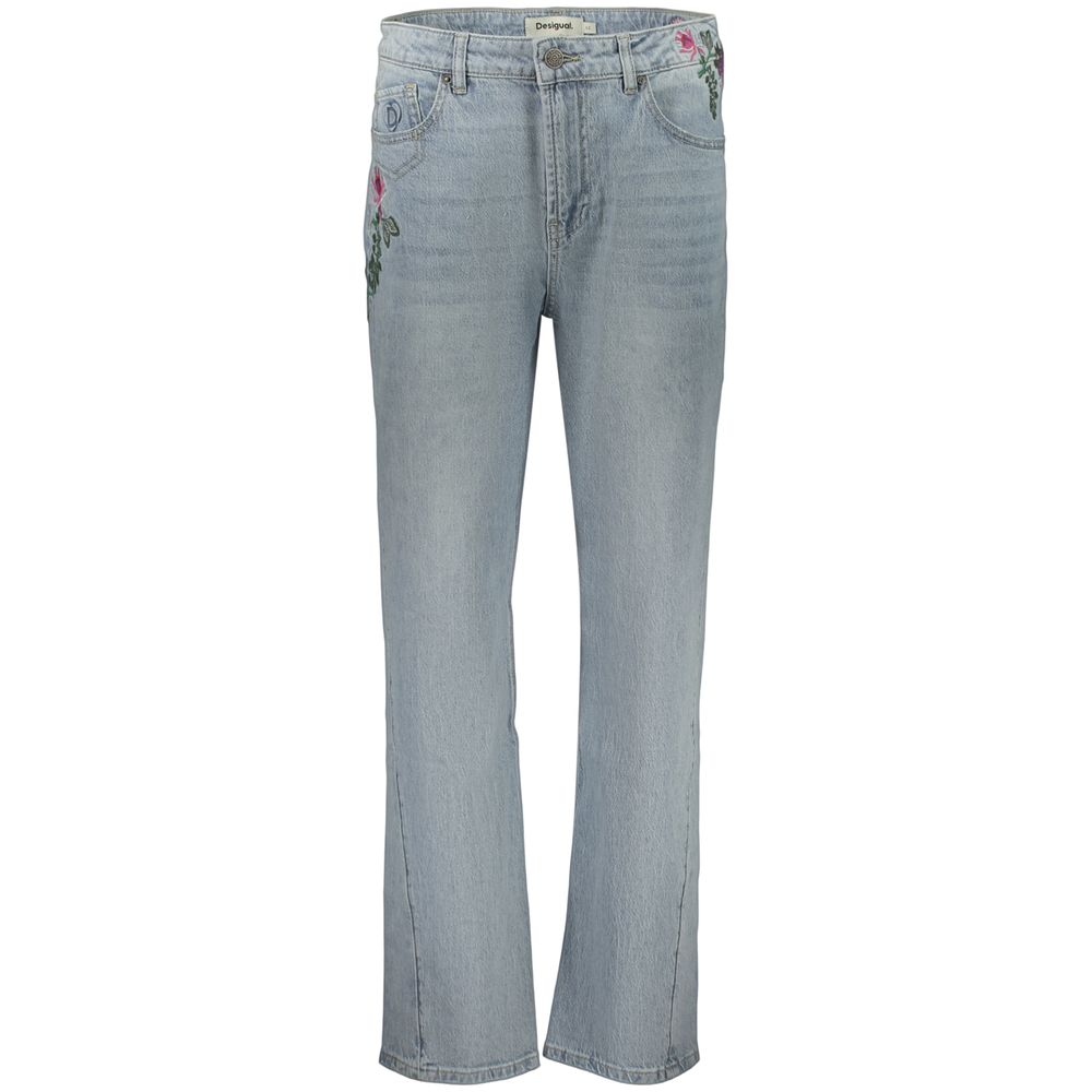 Light Blue Cotton Women's Jean