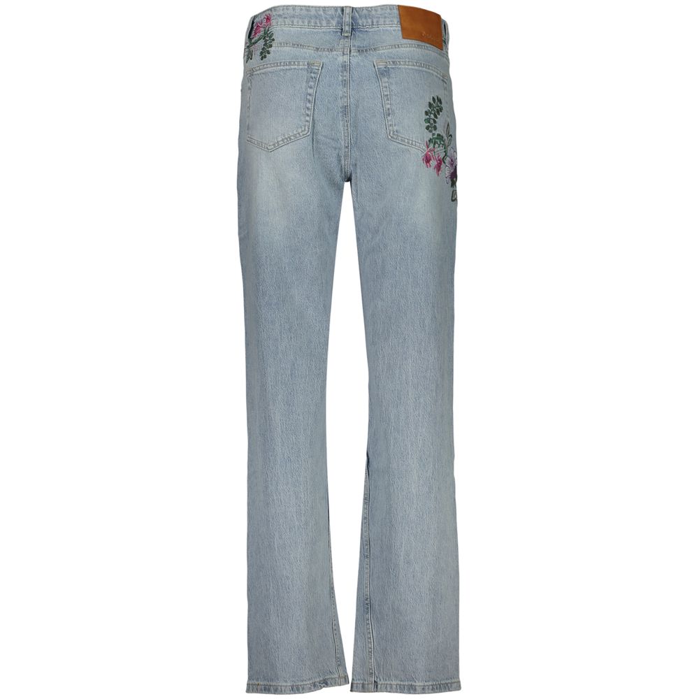Light Blue Cotton Women's Jean
