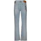 Light Blue Cotton Women's Jean