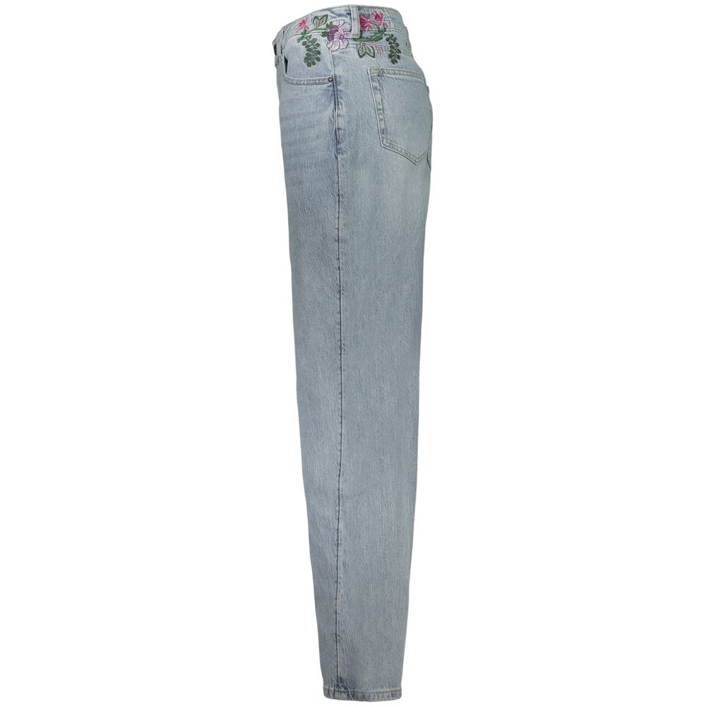 Light Blue Cotton Women's Jean