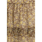 Bicolor Cotton Long Skirt