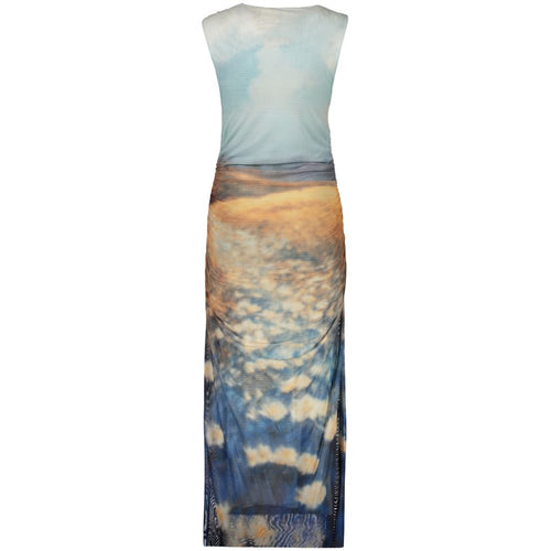 Light Blue Polyester Women Dress