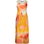 Orange Polyester Women's Dress