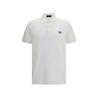 Polo Shirt in White Cotton