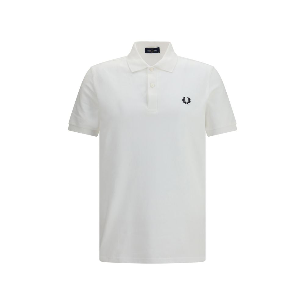 Polo Shirt in White Cotton