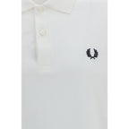 Polo Shirt in White Cotton