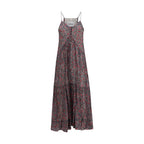Purple Cotton Casual Dress
