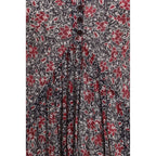 Purple Cotton Casual Dress