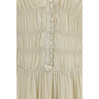 Beige Viscose Casual Dress