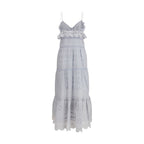 Blue Cotton Casual Dress