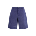 Bermudashorts aus blauer Baumwolle