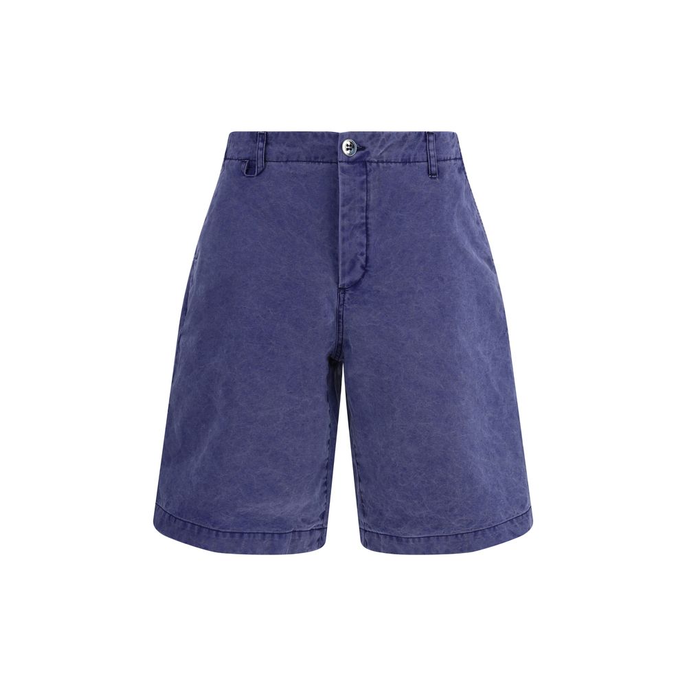 Bermudashorts aus blauer Baumwolle