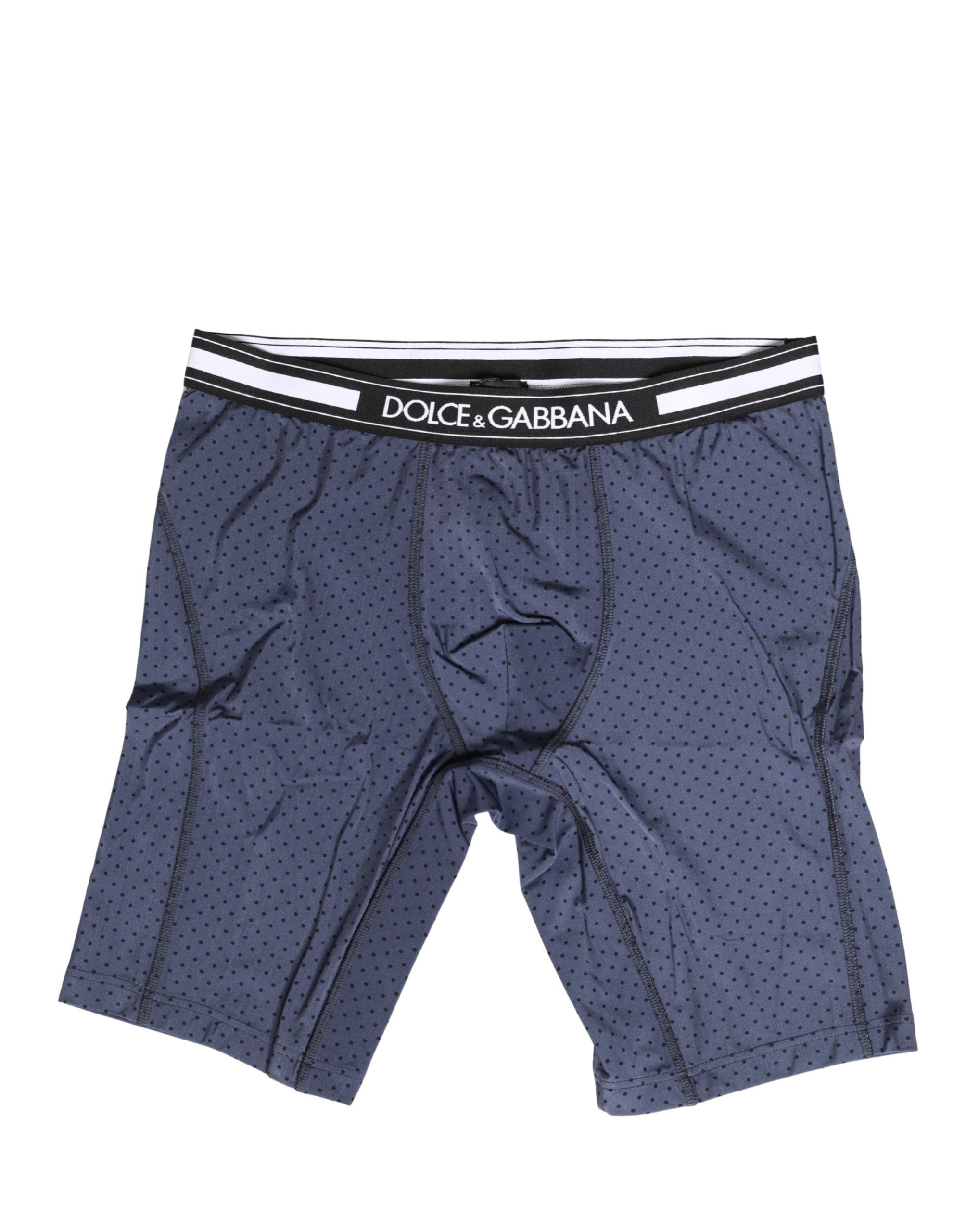 Dunkelblaue Polka Dots Herren Radunterhose