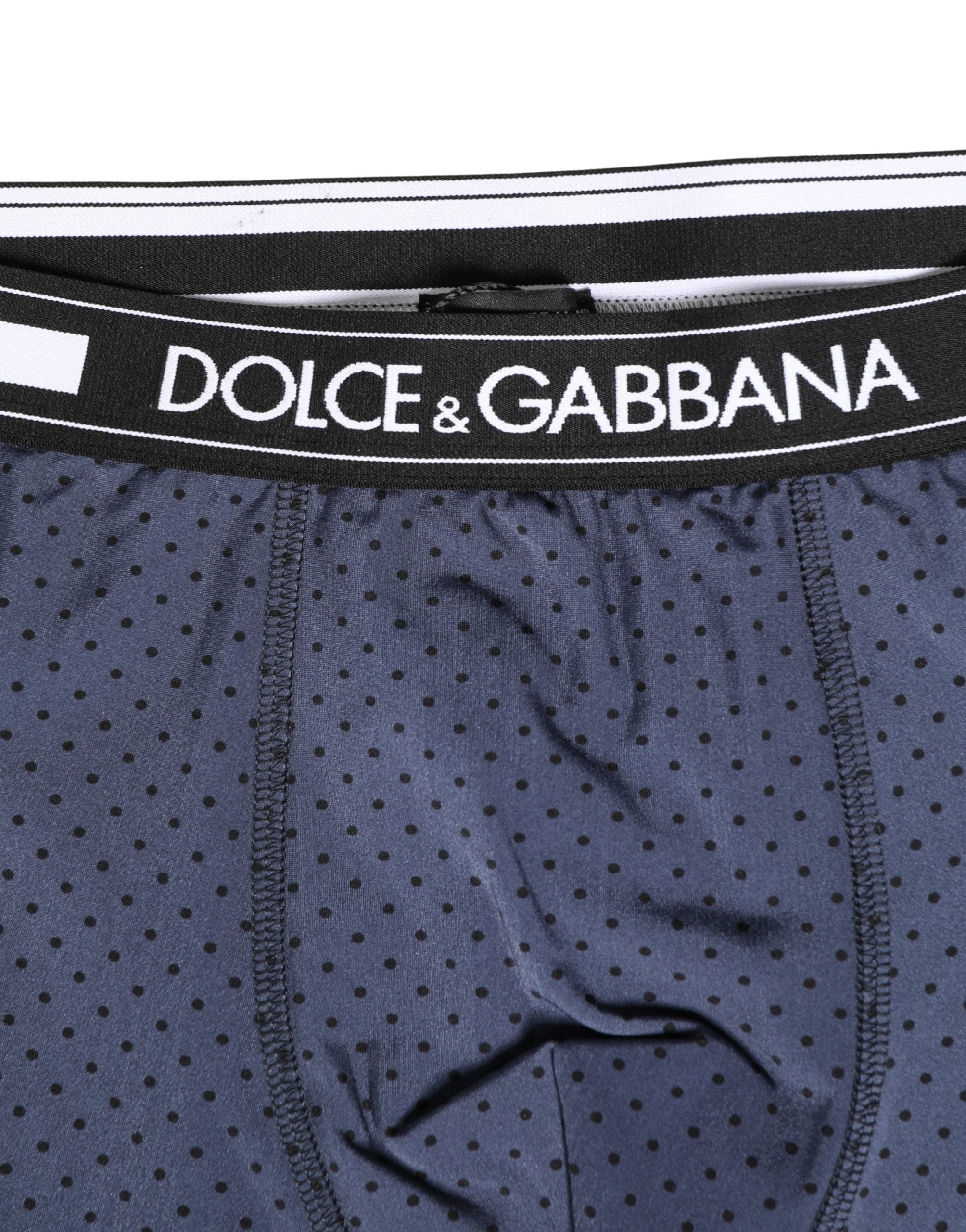 Dunkelblaue Polka Dots Herren Radunterhose