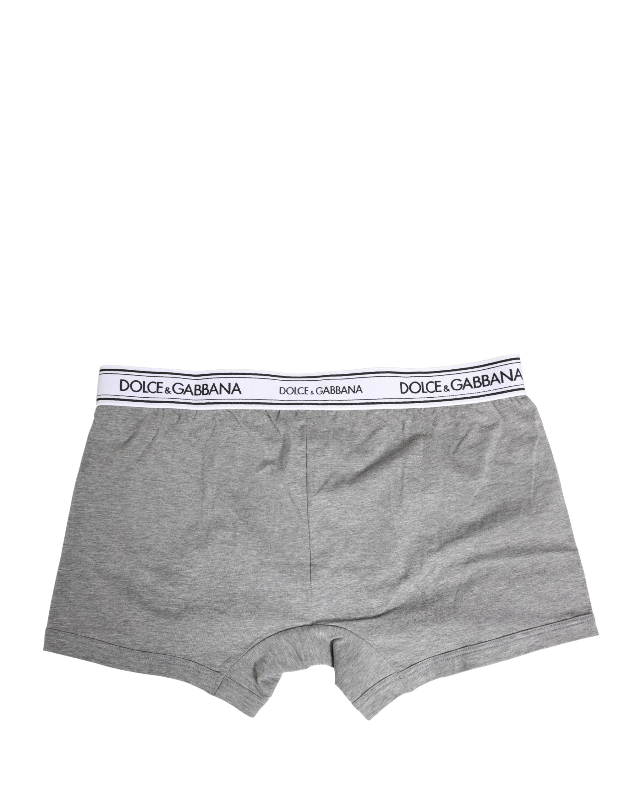 Herren Boxershorts aus Baumwolle mit Logo-Bund Grau