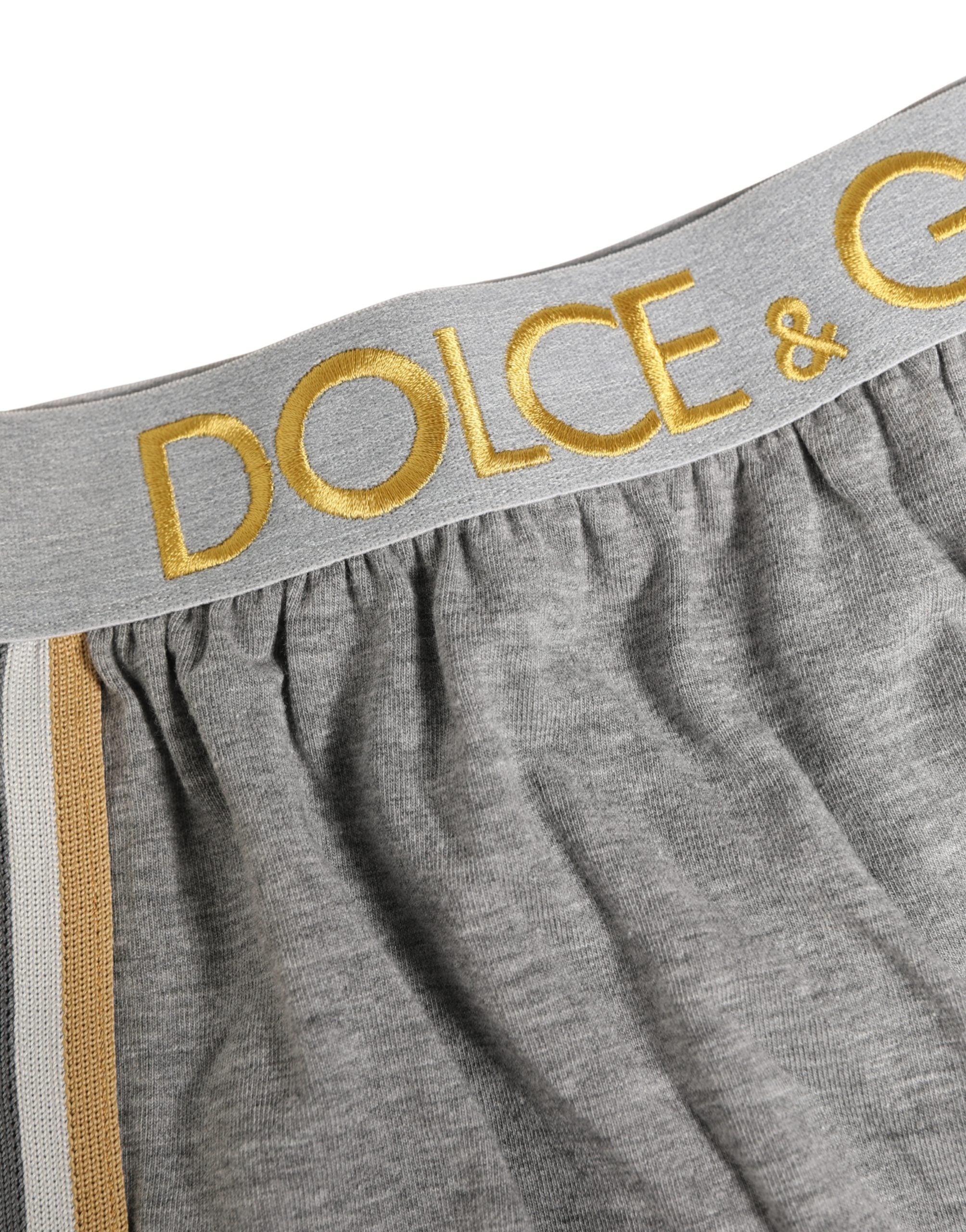 Grauer Logo-Bund Baumwolle Herren Boxershorts