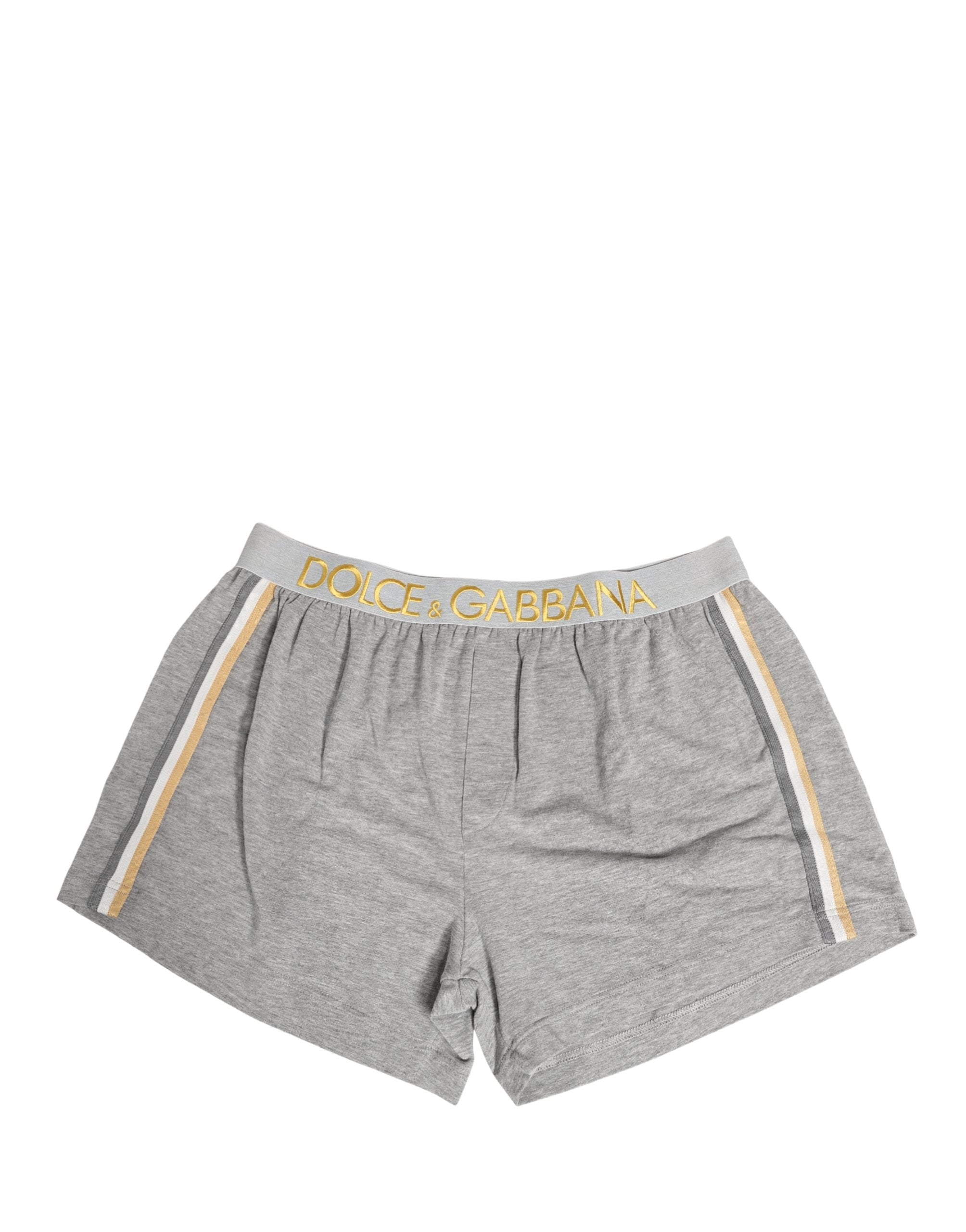 Grauer Logo-Bund Baumwolle Herren Boxershorts