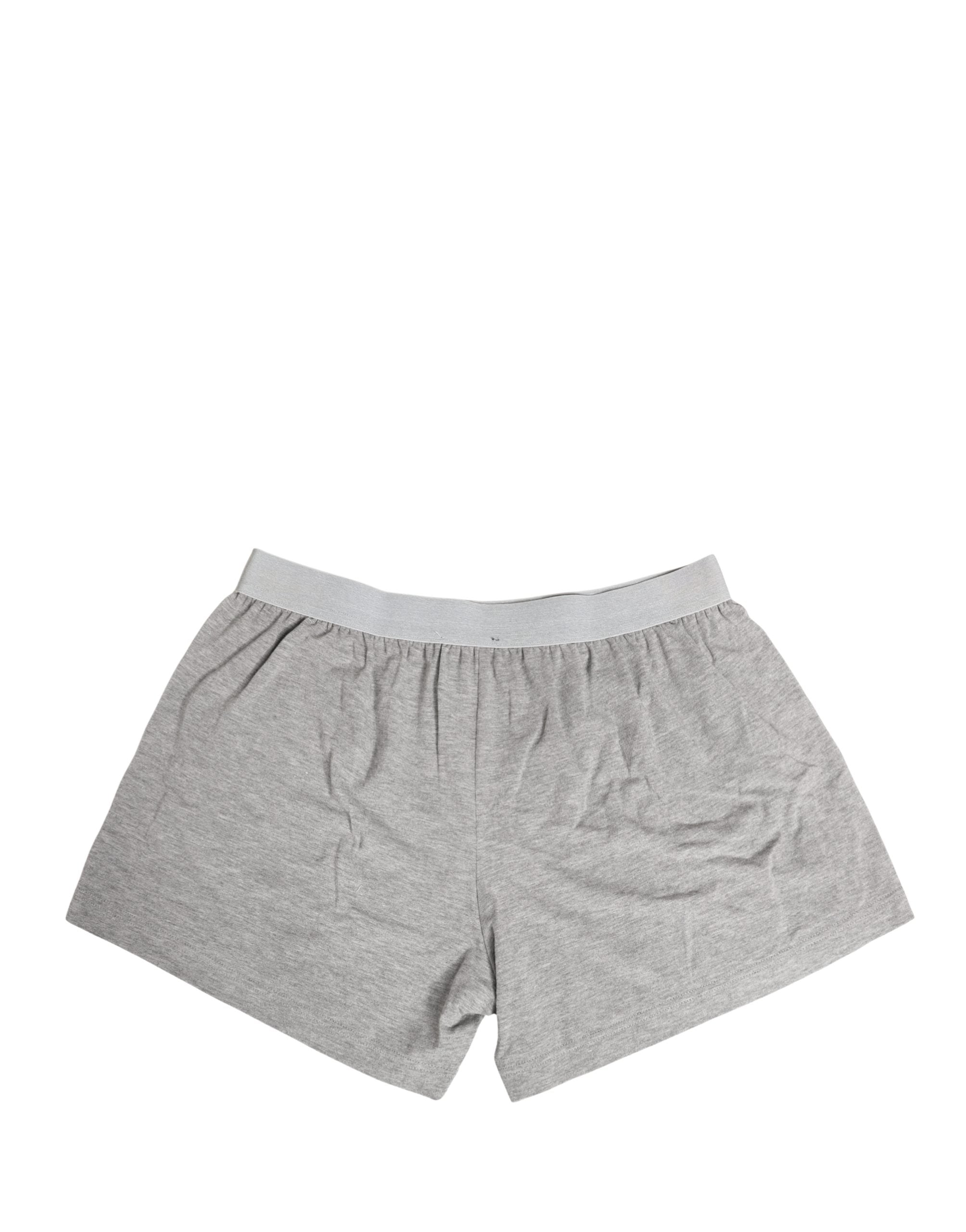 Grauer Logo-Bund Baumwolle Herren Boxershorts