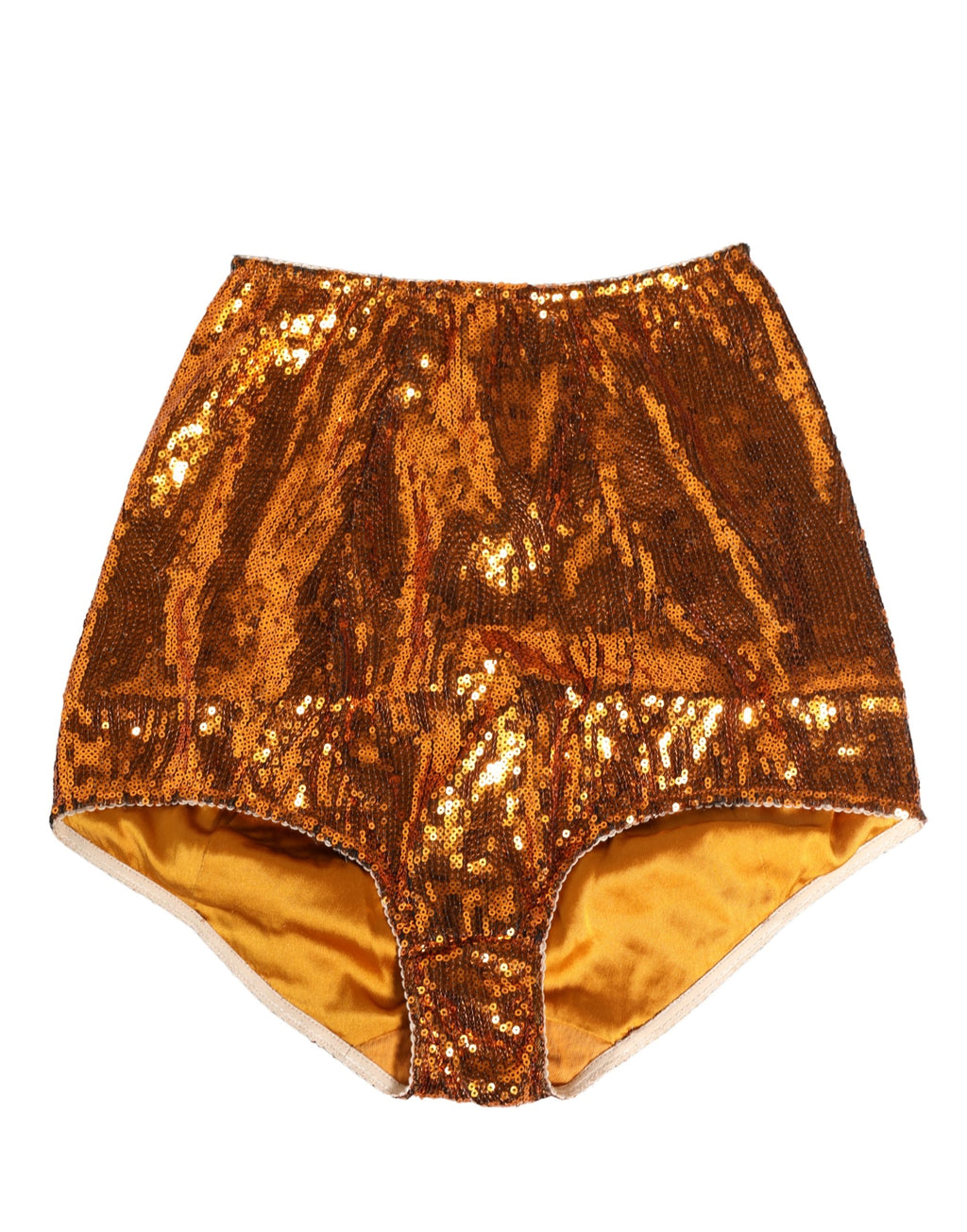 Oranger Pailletten-Nylon-Taillengürtel-Unterhose