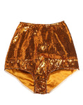 Oranger Pailletten-Nylon-Taillengürtel-Unterhose
