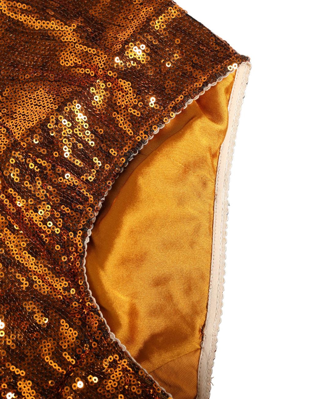 Oranger Pailletten-Nylon-Taillengürtel-Unterhose
