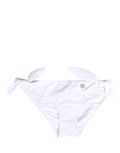 Weißes Nylon-Bikinislip mit DG-Logo und Plakette