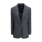 Graue Leinenjacke