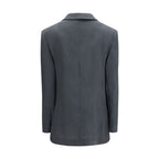 Graue Leinenjacke