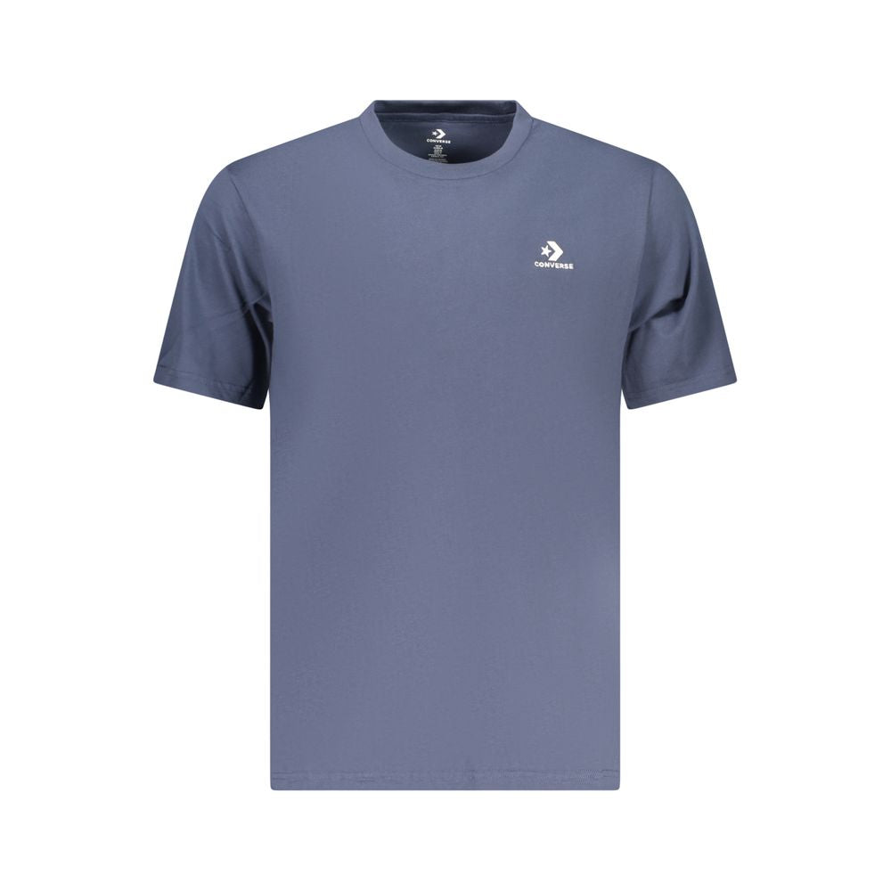 Blue Cotton Men T-Shirt