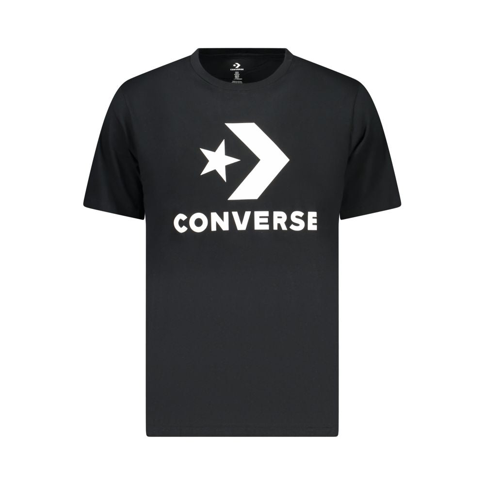 Schwarzes Baumwoll-Herren-T-Shirt