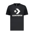 Schwarzes Baumwoll-Herren-T-Shirt