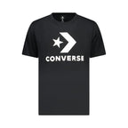 Schwarzes Baumwoll-Herren-T-Shirt