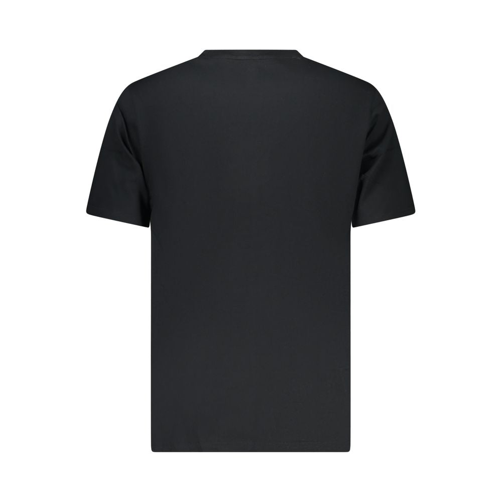 Schwarzes Baumwoll-Herren-T-Shirt