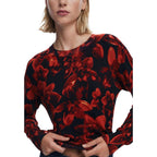 Schwarzes Viskose-Sweatshirt