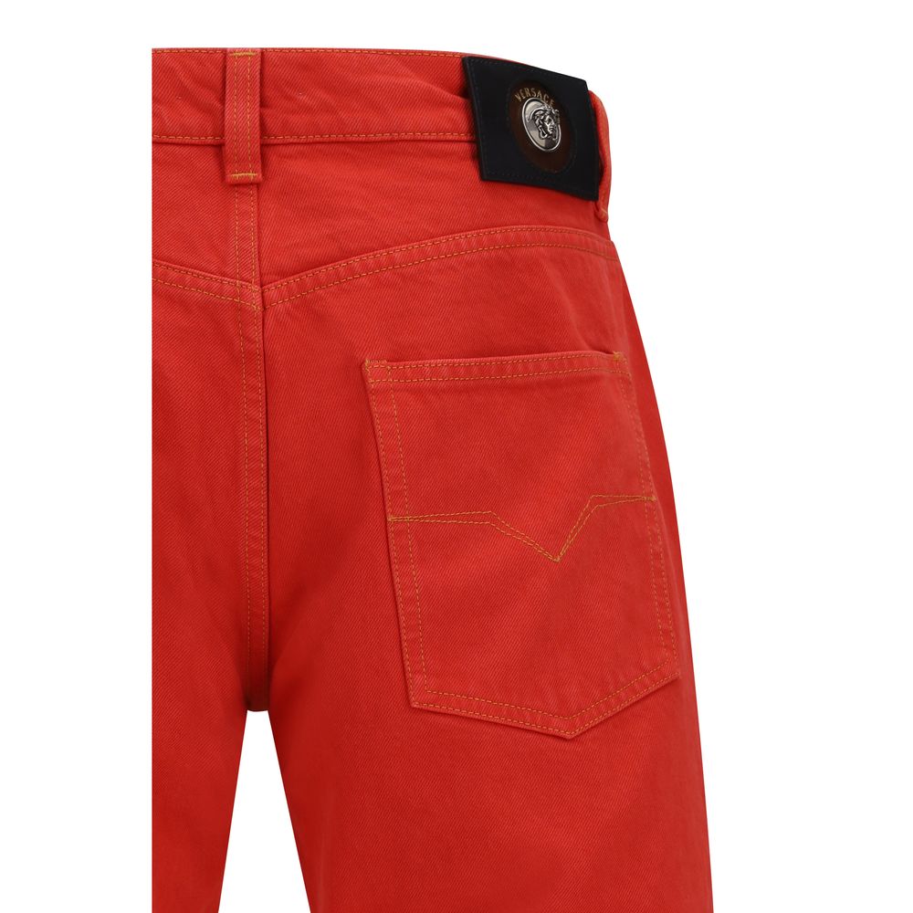 Jeans aus mehrfarbiger Baumwolle mit geradem Bein