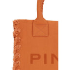Borsa a tracolla in cotone arancione