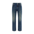 Gerade geschnittene Jeans aus blauer Baumwolle