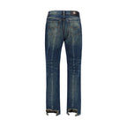 Gerade geschnittene Jeans aus blauer Baumwolle
