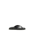 Black Calf Leather Bos Taurus Flip-Flop Sandals