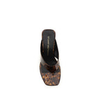 Multicolor Calf Leather Bos Taurus Wedge Sandals
