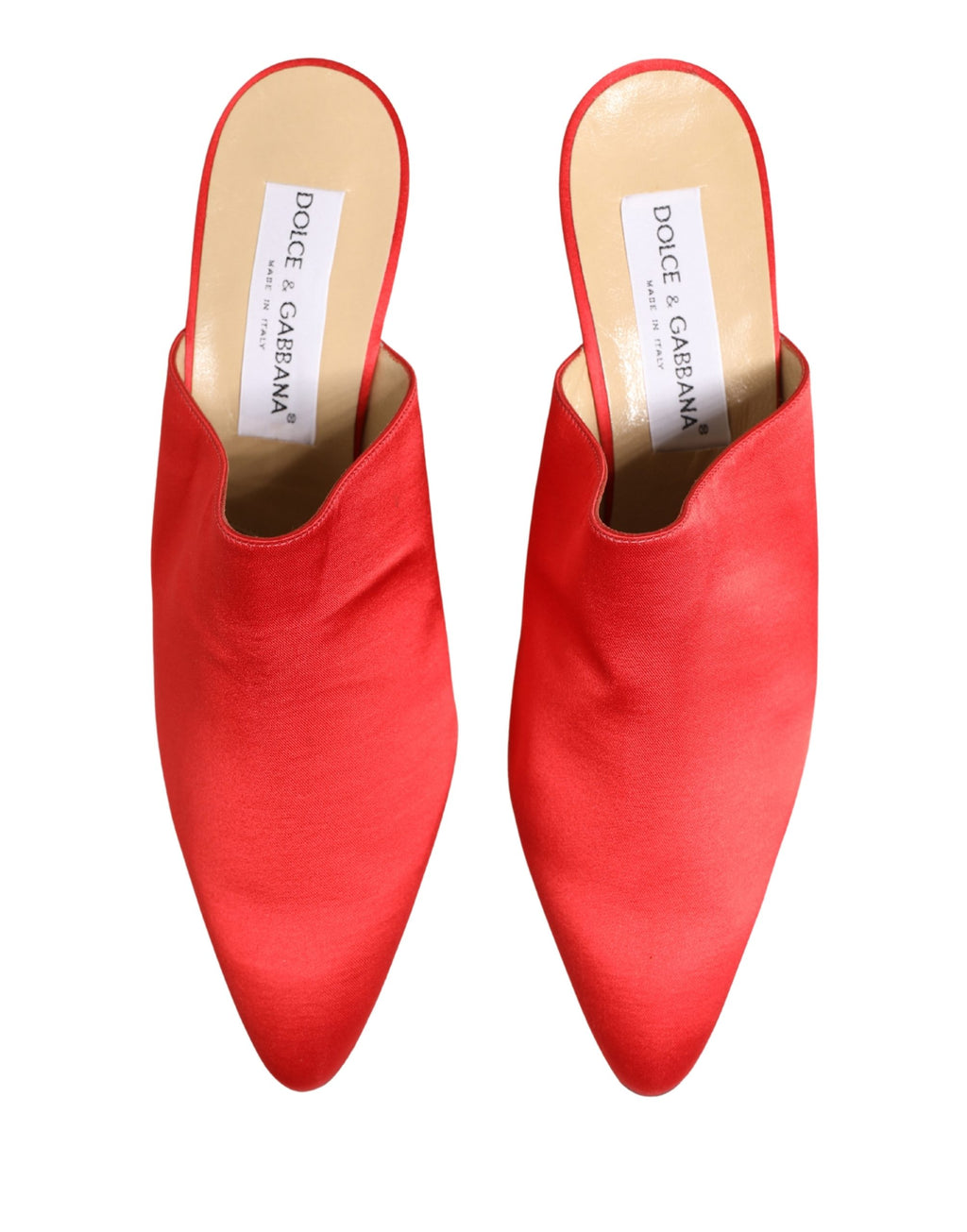Scarpe Mules con Tacco in Camoscio Rosso
