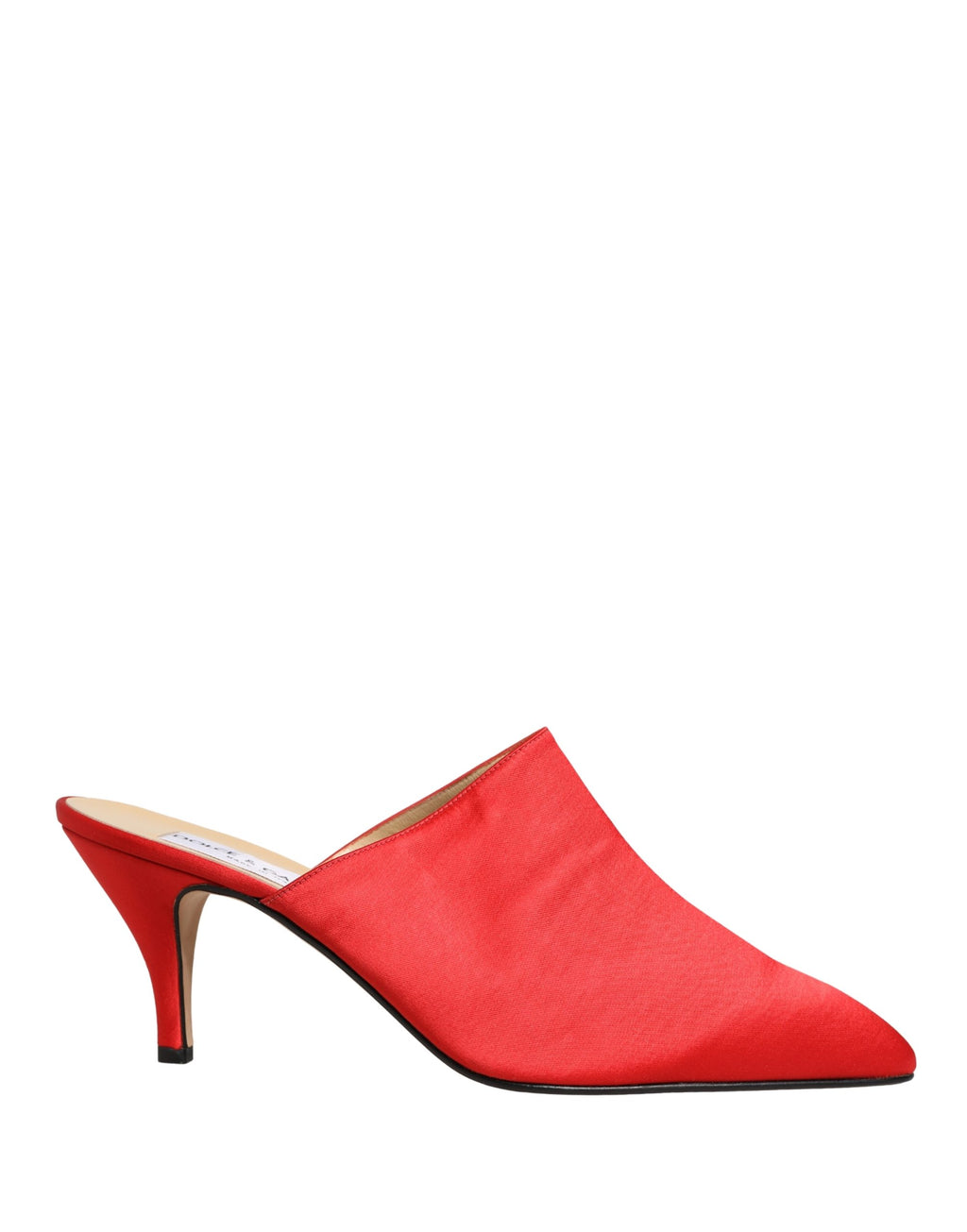 Scarpe Mules con Tacco in Camoscio Rosso