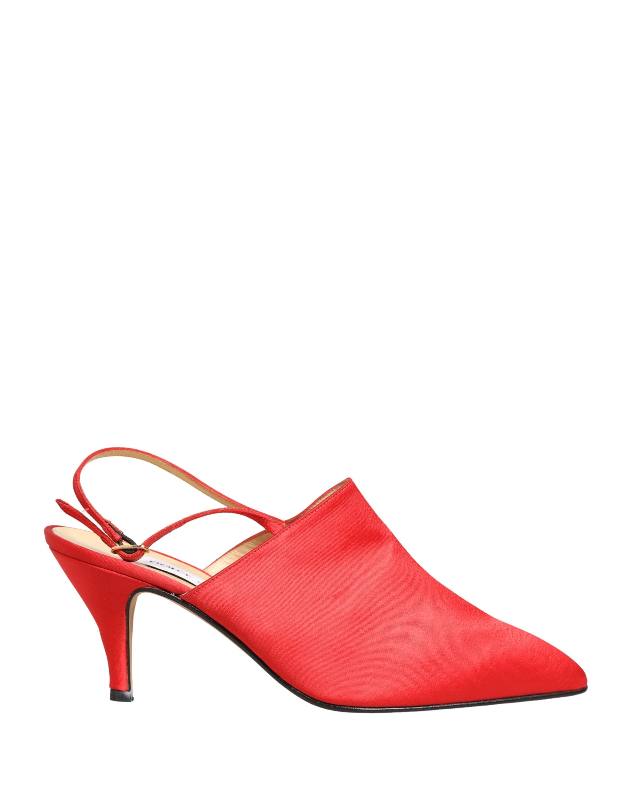 Rote Wildleder Slingback-Pumps