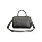 Black Polyurethane Women Handbag