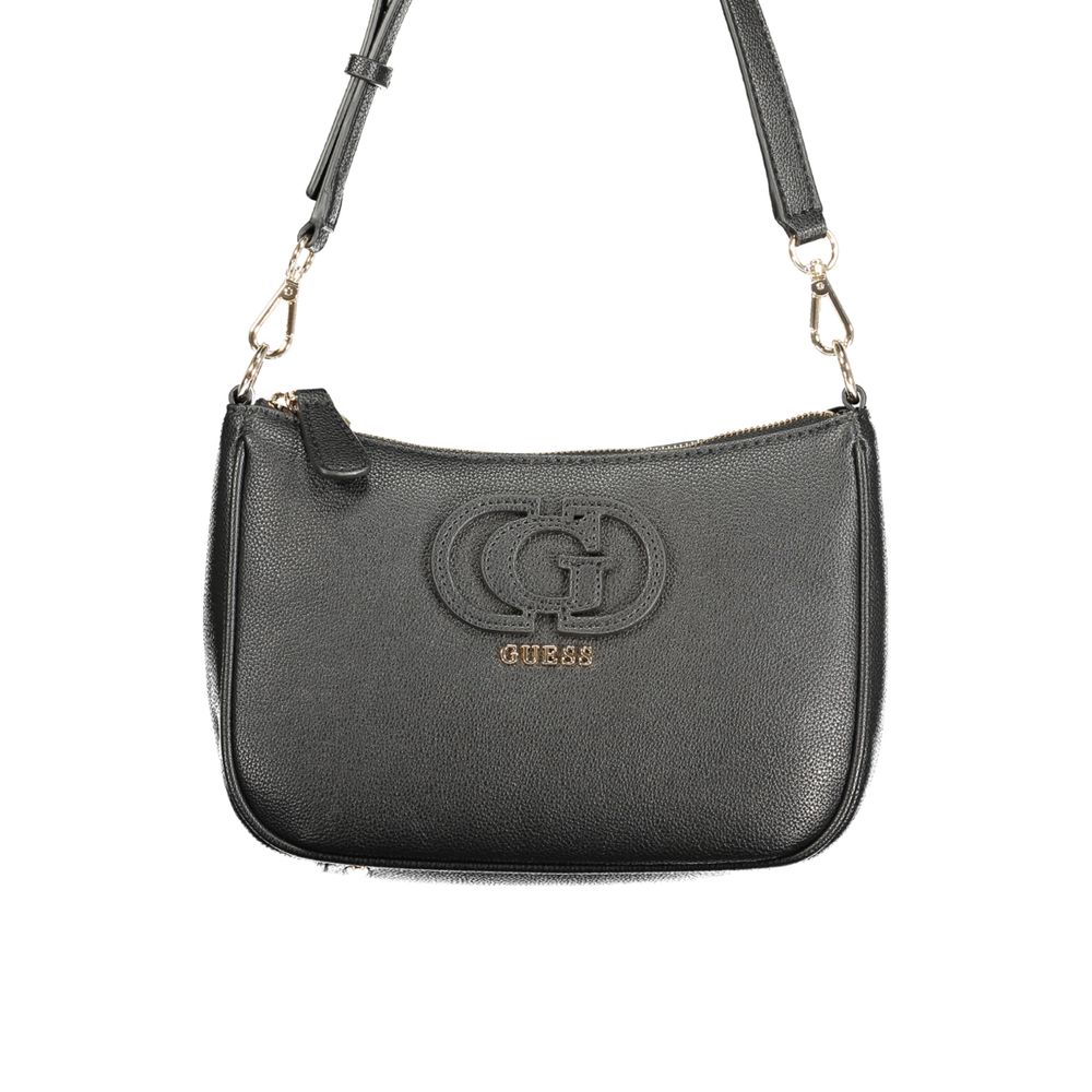 Schwarze Damenhandtasche aus Polyurethan