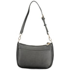 Schwarze Damenhandtasche aus Polyurethan